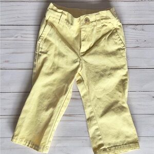 Janie and Jack Boys Yellow Twill Pants Size 12-18mths
